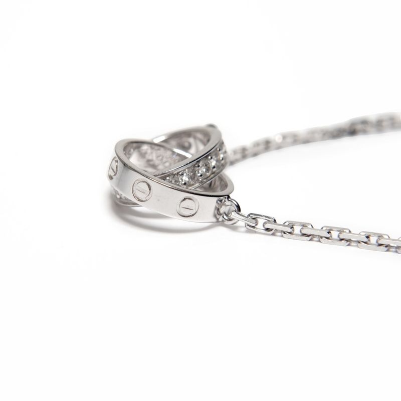 Cartier Necklace Baby Love 18K White Gold Diamond
