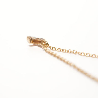Tiffany & Co. Necklace Metro Cross Mini Diamond 18K