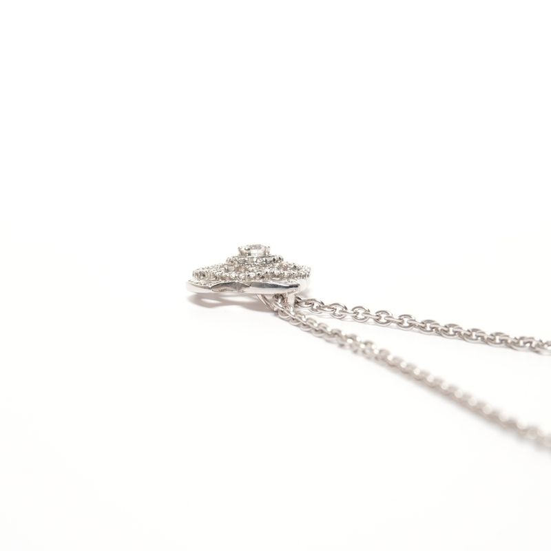 Chanel Necklace Diamond Camellia 750 18K WG