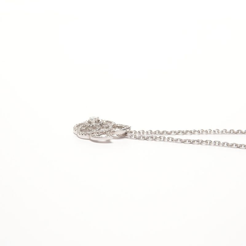 Chanel Necklace Diamond Camellia 750 18K WG