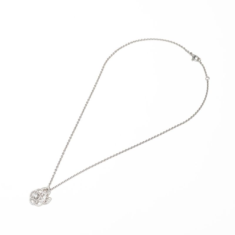 Chanel Necklace Diamond Camellia 750 18K WG