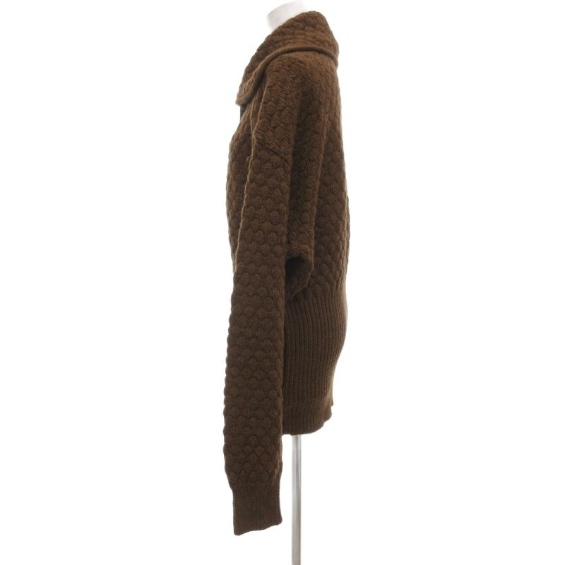 Christian Dior Vintage Cardigan Cable Knit Wool Alpaca Blend Gold Buttons 42