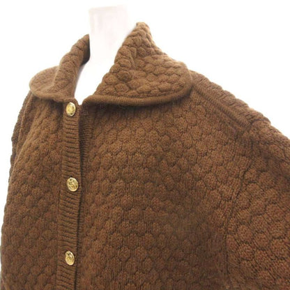 Christian Dior Vintage Cardigan Cable Knit Wool Alpaca Blend Gold Buttons 42