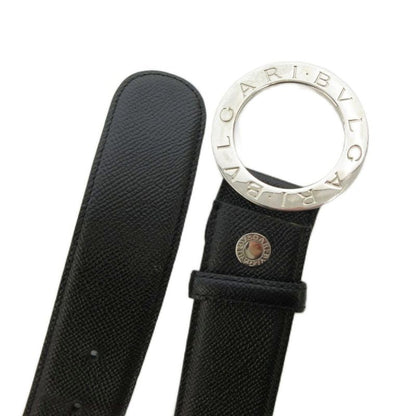 Bvlgari Belt Leather Logomania Circle Logo 42 105 Black FF • GY19