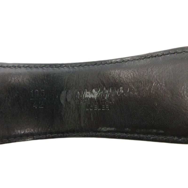 Bvlgari Belt Leather Logomania Circle Logo 42 105 Black FF • GY19
