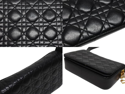 Dior Cannage Bag Lambskin Black Gold — view 5