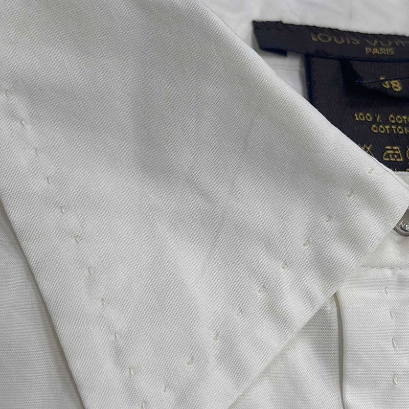 Louis Vuitton Snap Button Long Sleeve Shirt White 38