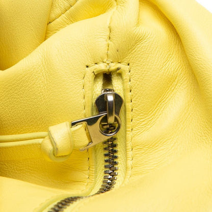 Bottega Veneta Double Knot Mini Handbag Yellow Leather Women's