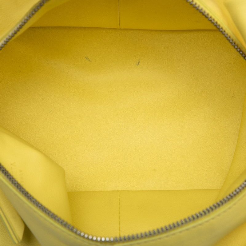 Bottega Veneta Double Knot Mini Handbag Yellow Leather Women's
