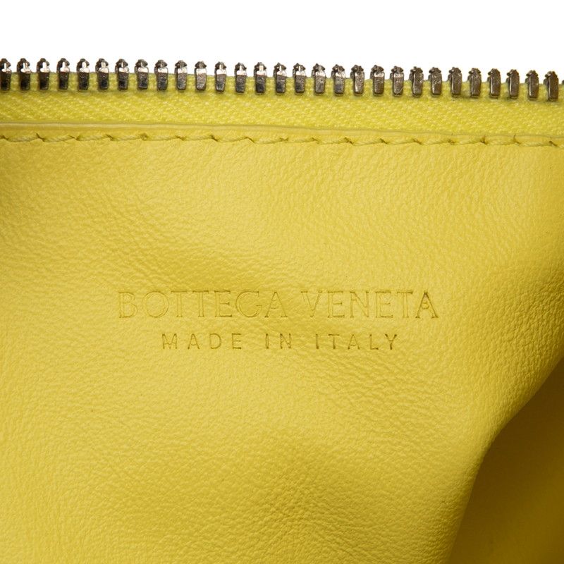Bottega Veneta Double Knot Mini Handbag Yellow Leather Women's Bottega Veneta