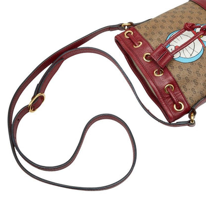 Gucci X Doraemon Micro GG Supreme Mini Bucket Bag Crossbody Shoulder Bag 647801