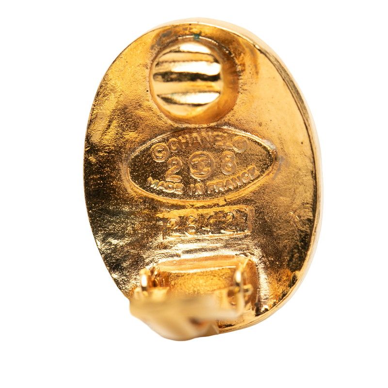 Chanel Coco Mark Oval Gold Plated Ladies Chanel