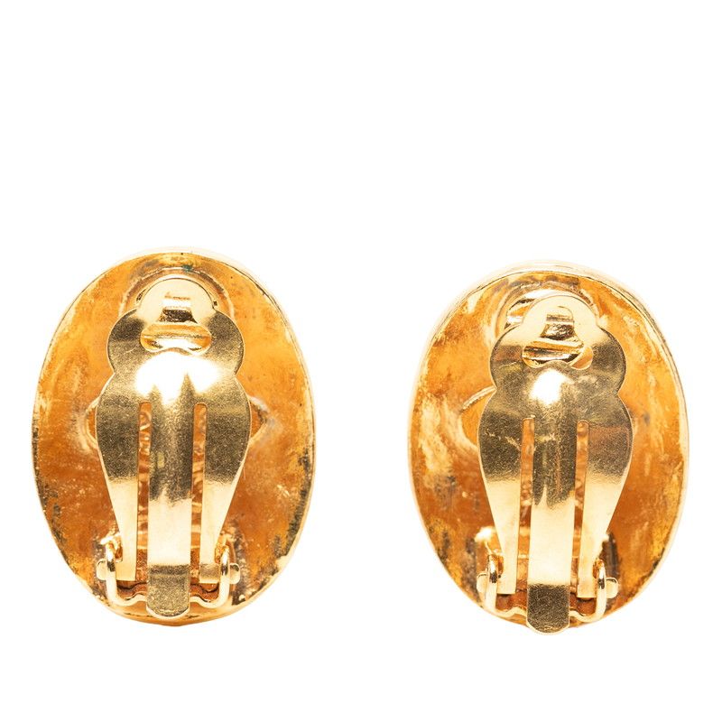 Chanel Coco Mark Oval Gold Plated Ladies Chanel