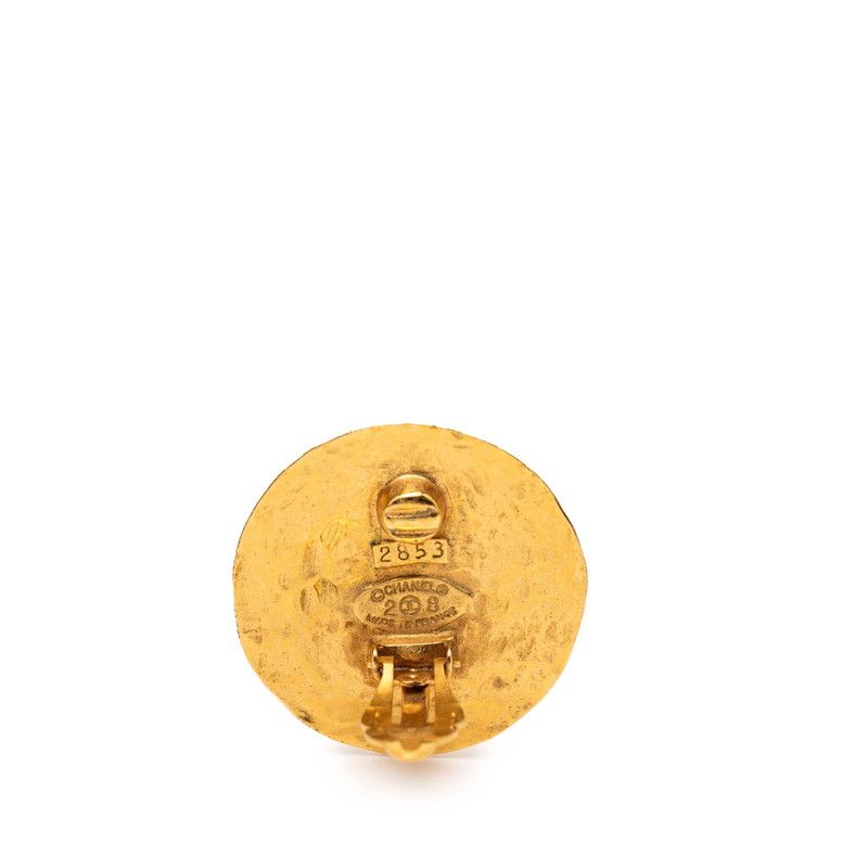 Chanel Vintage Coco Mark Round Gold Plated Ladies Chanel