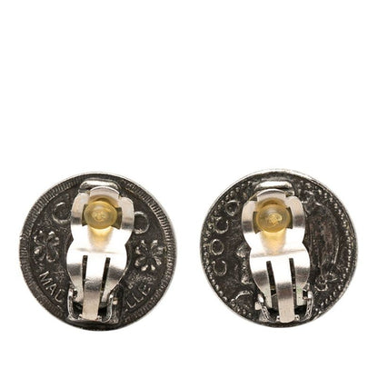 Chanel Coco Mark Round Silver Metal Ladies Chanel