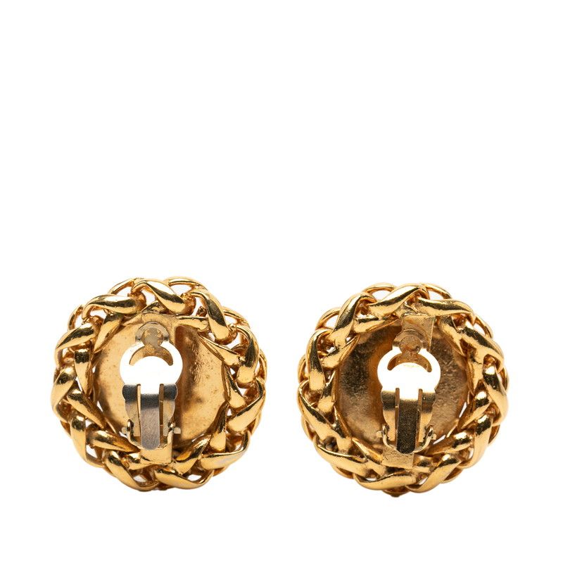 Chanel Coco Mark Ear Motif Gold Plated Ladies Chanel