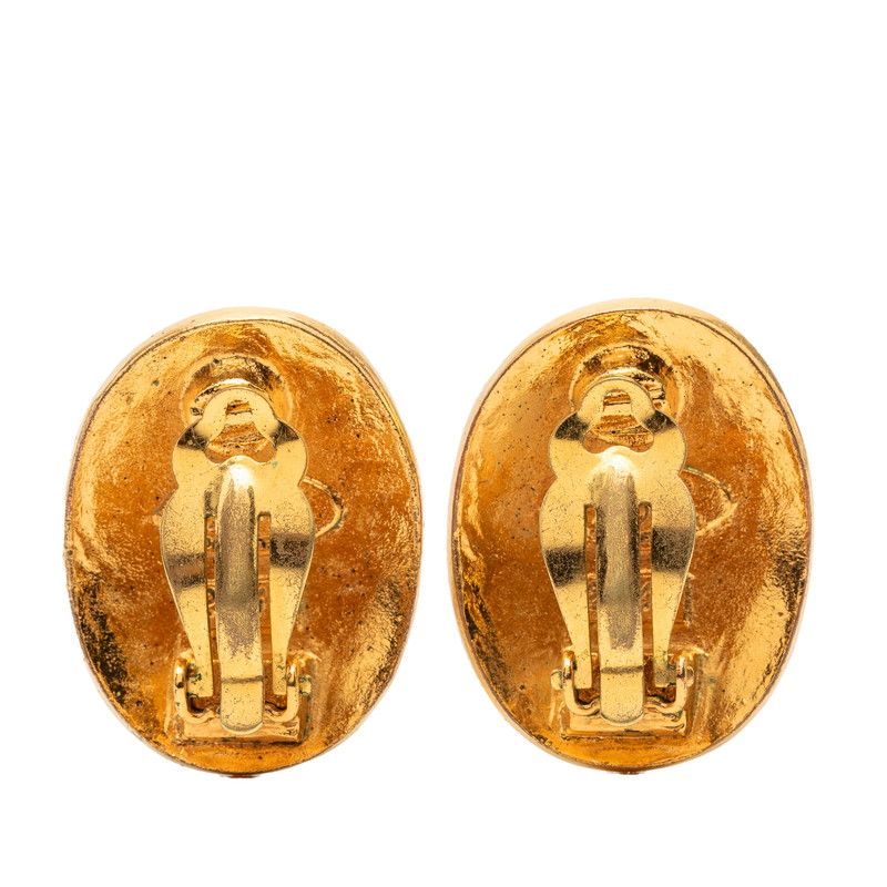 Chanel Coco Mark Oval Gold Plated Ladies Chanel
