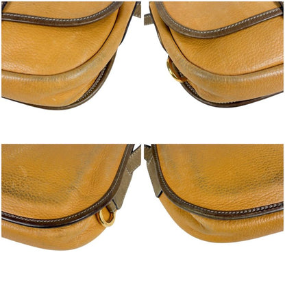 Loewe Anagram Logo Mini Shoulder Bag Yellow Beige Leather Vintage