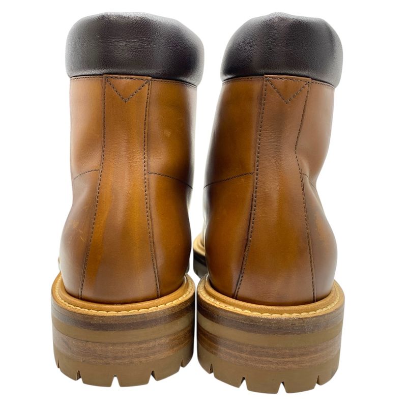 Louis Vuitton Line Ankle Boots Short Boots Brown LV Logo Leather Mt0168 Louis