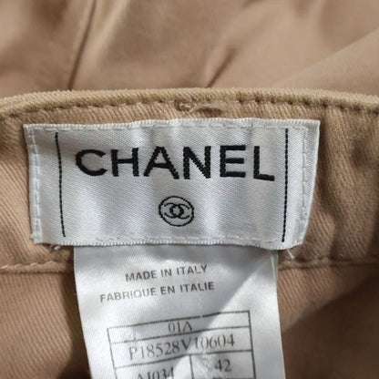 Chanel 01AW Tapered Color Pants Beige P18528v10604 Women's