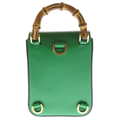 Gucci Bamboo Mini Bag 3WAY Shoulder Bag Green 702106