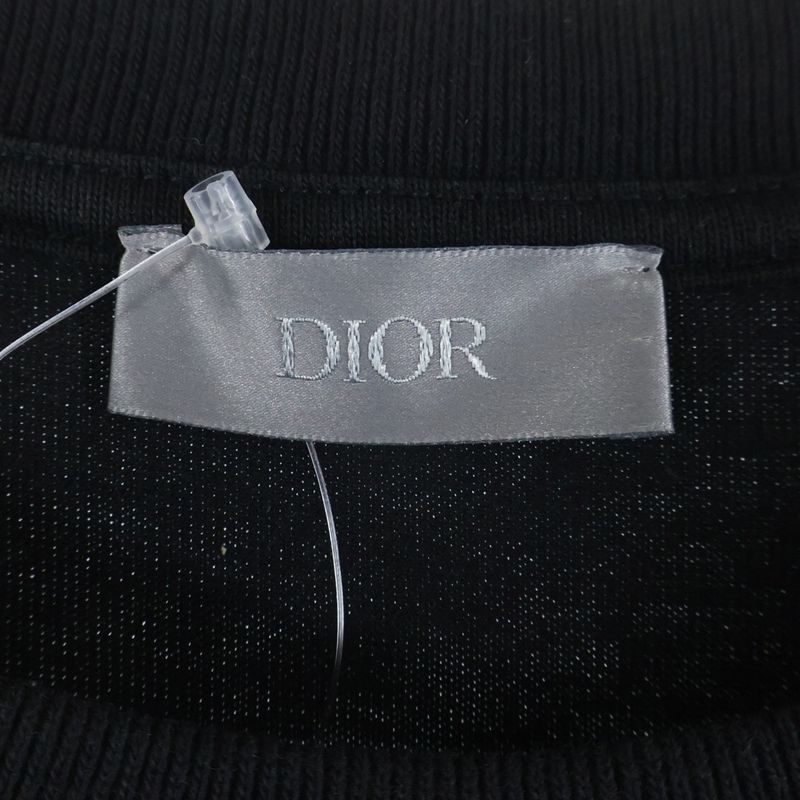 DIOR Front CD Logo Embroidery Cotton Short Sleeve T-shirt Cut And Sewn 943j605a0