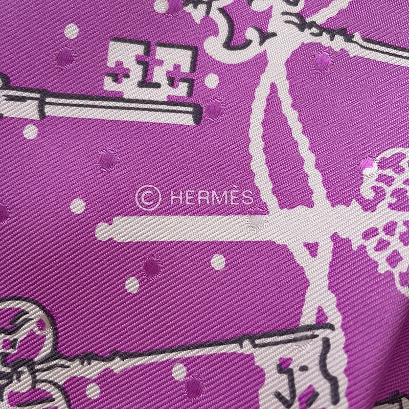 Hermes Scarf Carre 55 les Cles Bandana Silk Dot