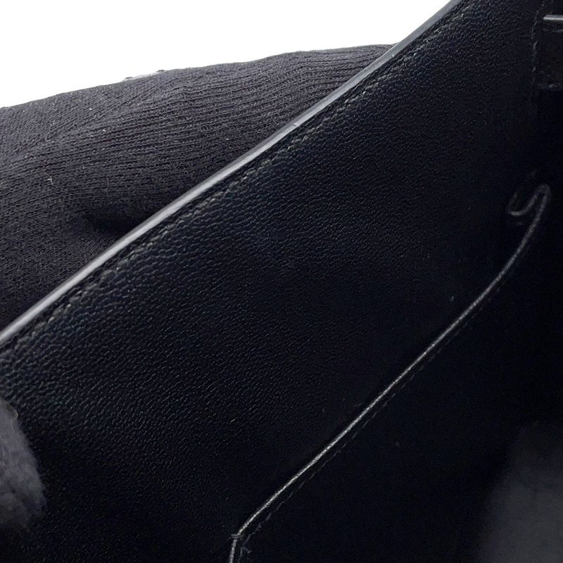 Hermes Handbag Kelly 28 Sellier Black Gold Epsom 2-Way