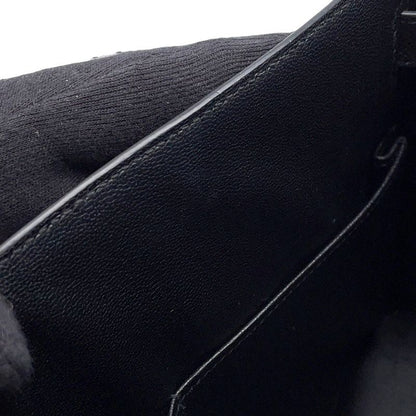 Hermes Handbag Kelly 28 Sellier Black Gold Epsom 2-Way