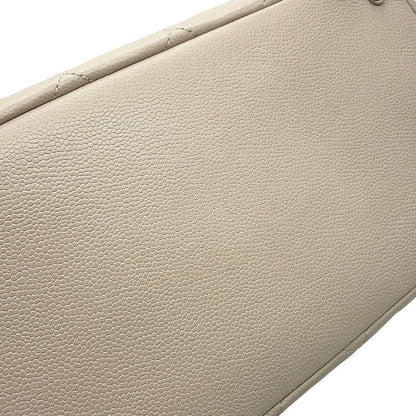 Chanel Chain Tote Quilted Big CC Logo Caviar Leather