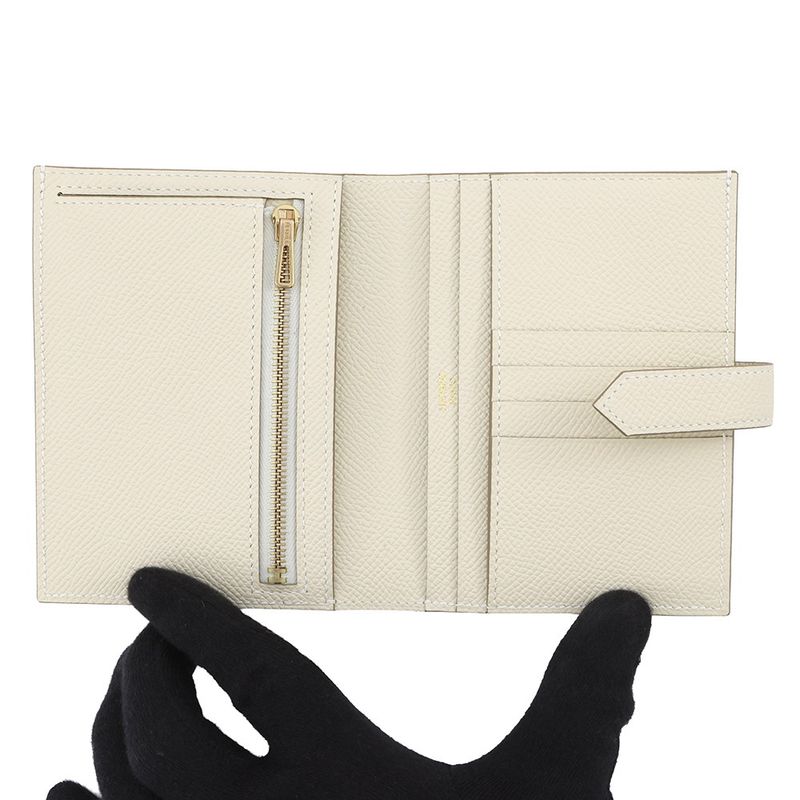 Hermes Bifold Wallet Bearn Compact Cles Gold Epsom