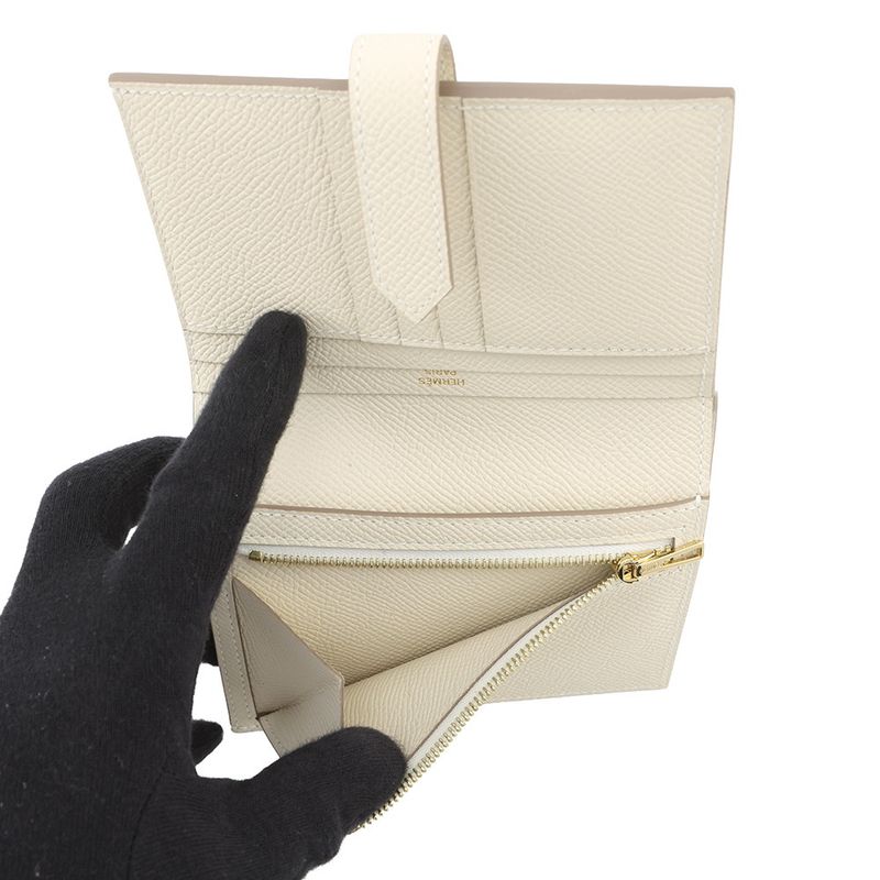 Hermes Bifold Wallet Bearn Compact Cles Gold Epsom