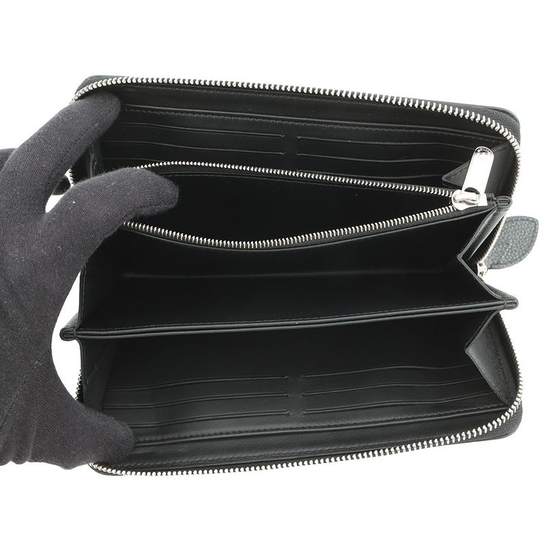 Louis Vuitton Wallet Monogram Mahina Zippy Noir Black