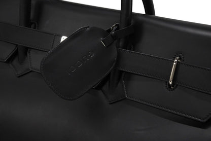 Gucci Kelly Shape Logo Boston Bag Calfskin Leather Black Silver — view 4