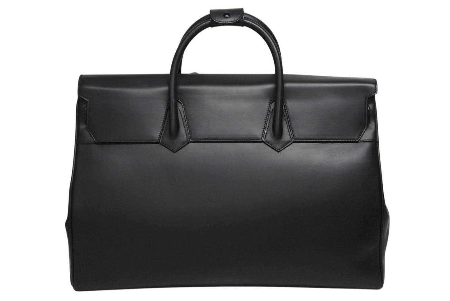 Gucci Kelly Shape Logo Boston Bag Calfskin Leather Black Silver — view 2