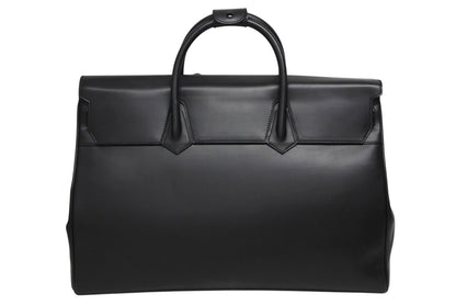 Gucci Kelly Shape Logo Boston Bag Calfskin Leather Black Silver — view 2