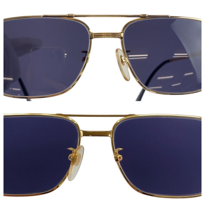 YVES Saint Laurent Yves Saint Laurent Vintage YSL Gold Navy 55▫16 142 Sunglasses