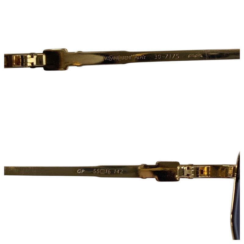 YVES Saint Laurent Yves Saint Laurent Vintage YSL Gold Navy 55▫16 142 Sunglasses
