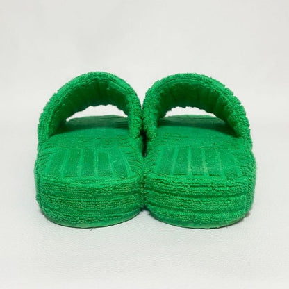 Bottega Veneta Resort Sponge Slide Sandals Green