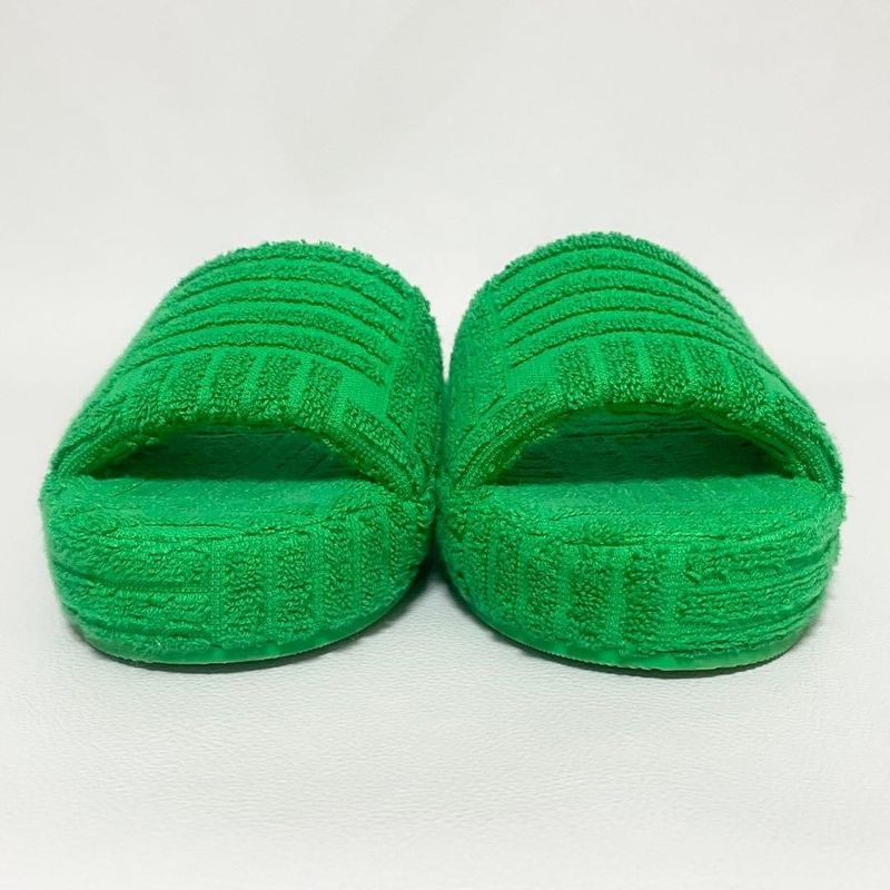 Bottega Veneta Resort Sponge Slide Sandals Green