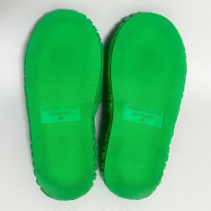 Bottega Veneta Resort Sponge Slide Sandals Green