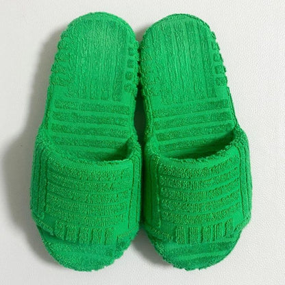 Bottega Veneta Resort Sponge Slide Sandals Green