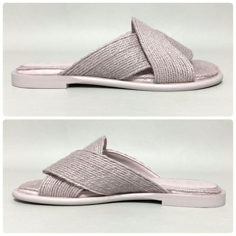 Loewe Slide Sandals Jute 39 Lavender