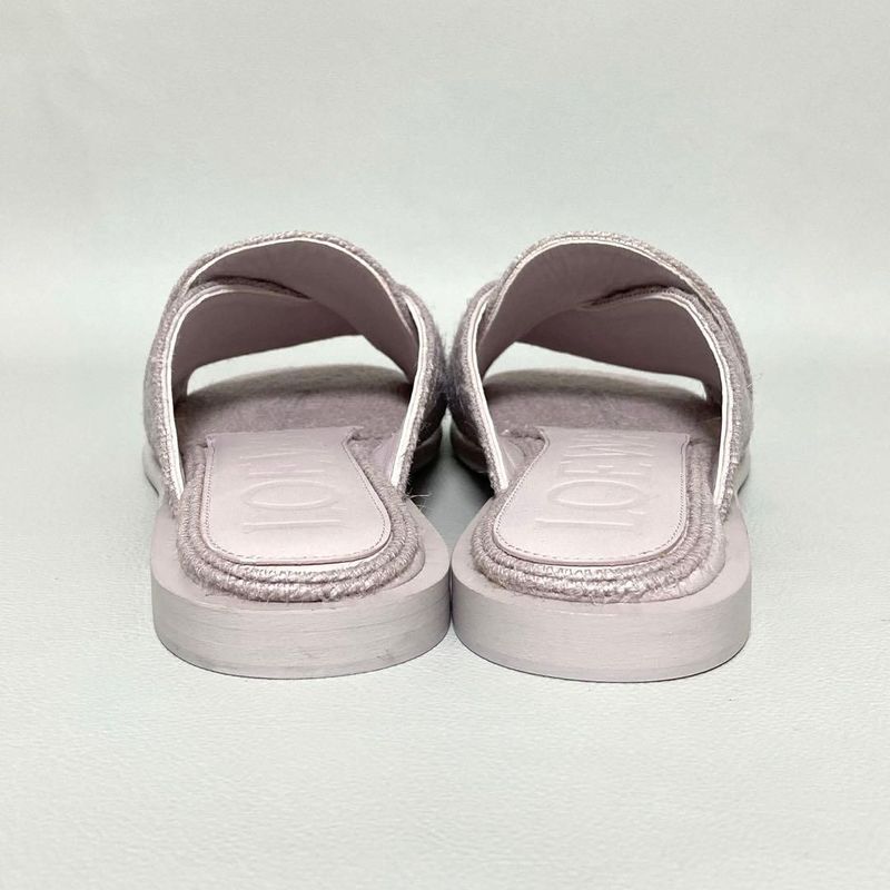 Loewe Slide Sandals Jute 39 Lavender
