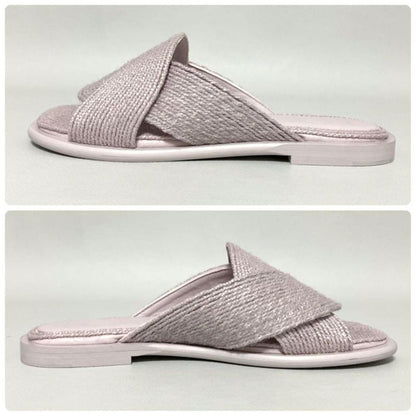 Loewe Slide Sandals Jute 39 Lavender