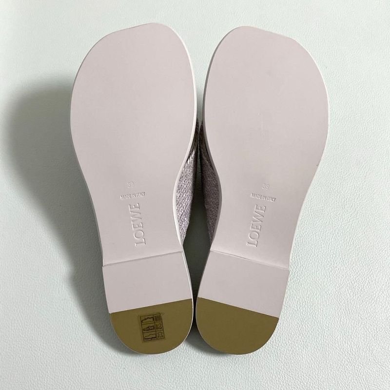 Loewe Slide Sandals Jute 39 Lavender
