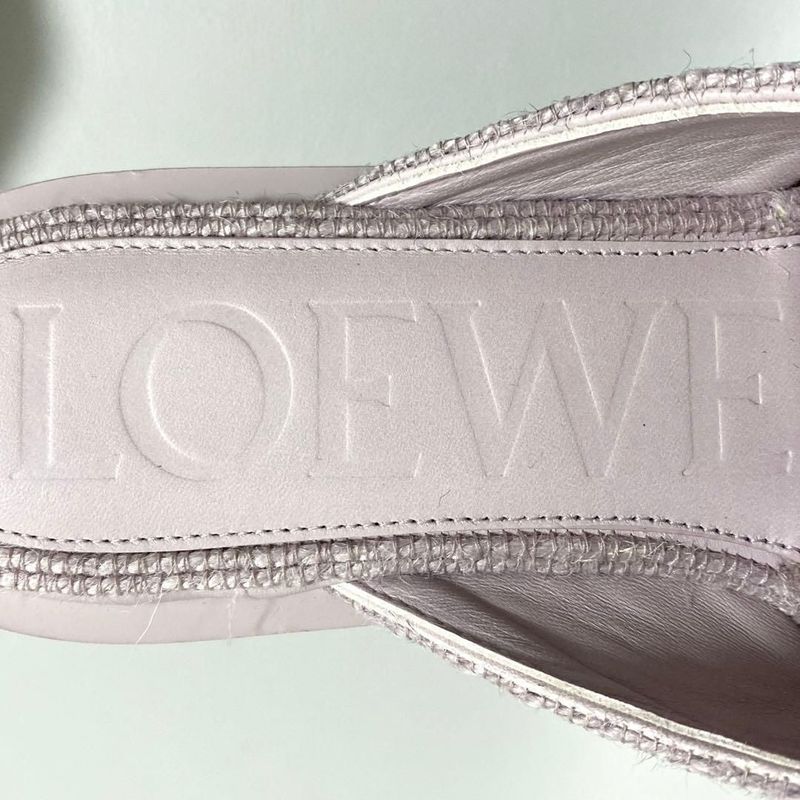 Loewe Slide Sandals Jute 39 Lavender