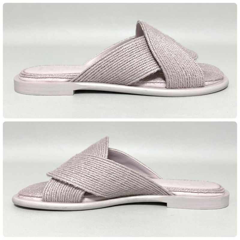 Loewe Slide Sandals Jute 40 Lavender