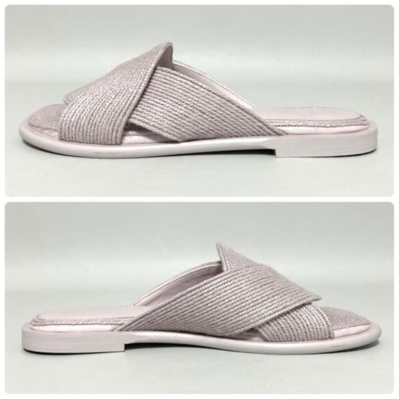 Loewe Slide Sandals Jute 40 Lavender