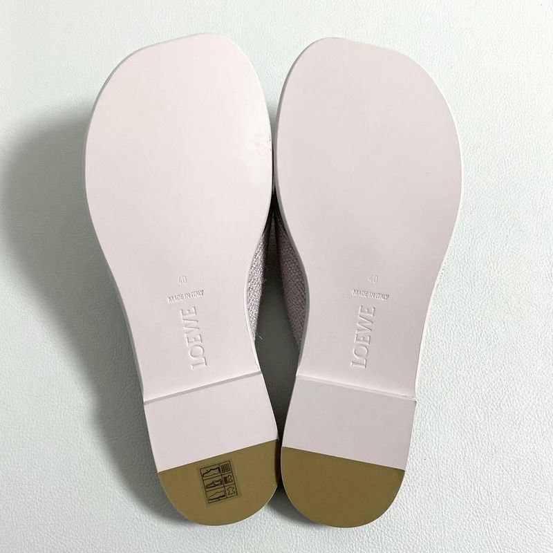 Loewe Slide Sandals Jute 40 Lavender